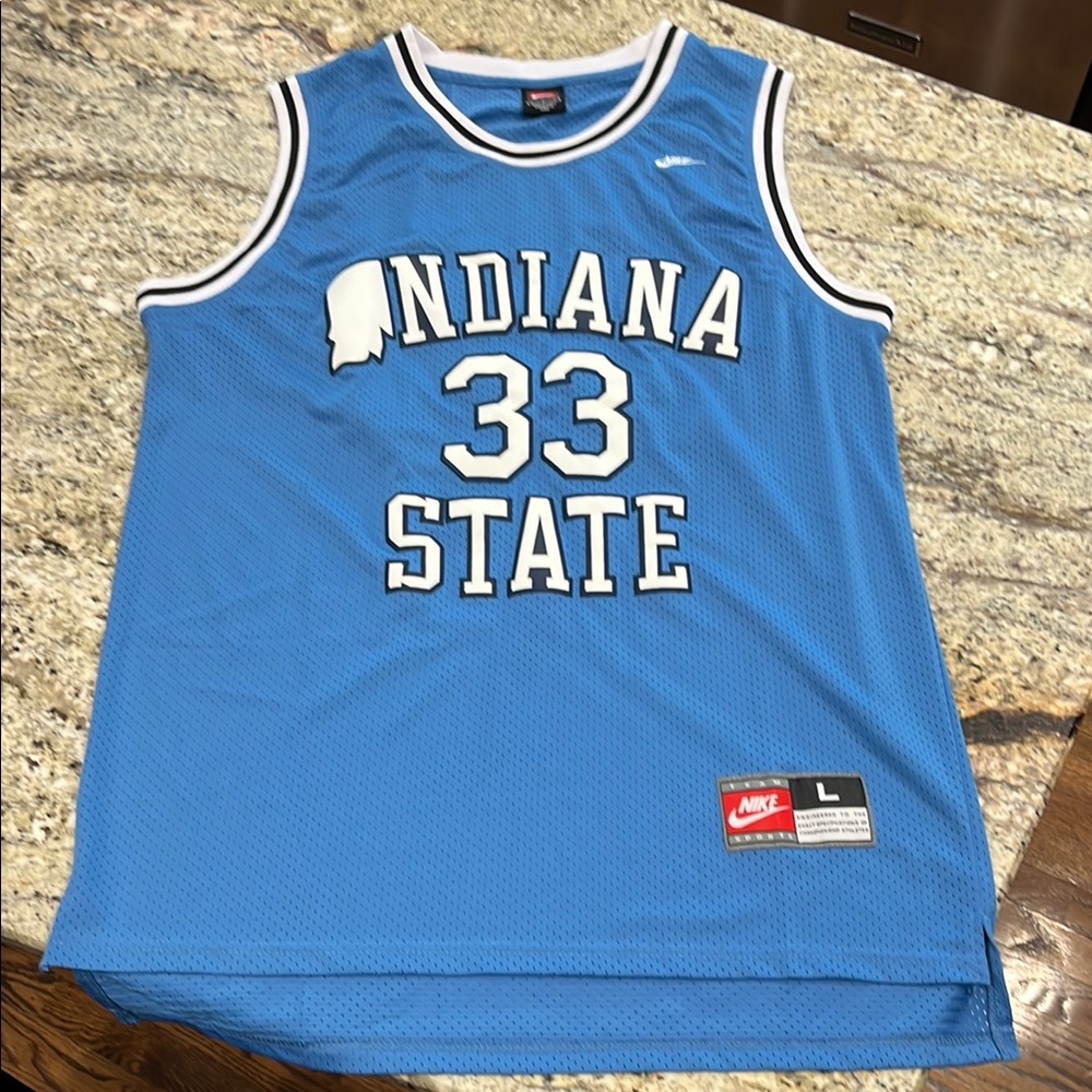 Nike Blue and White Athletic Tank Top